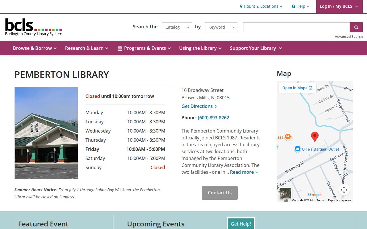 Pemberton Township city directory research at the Pemberton Library branch