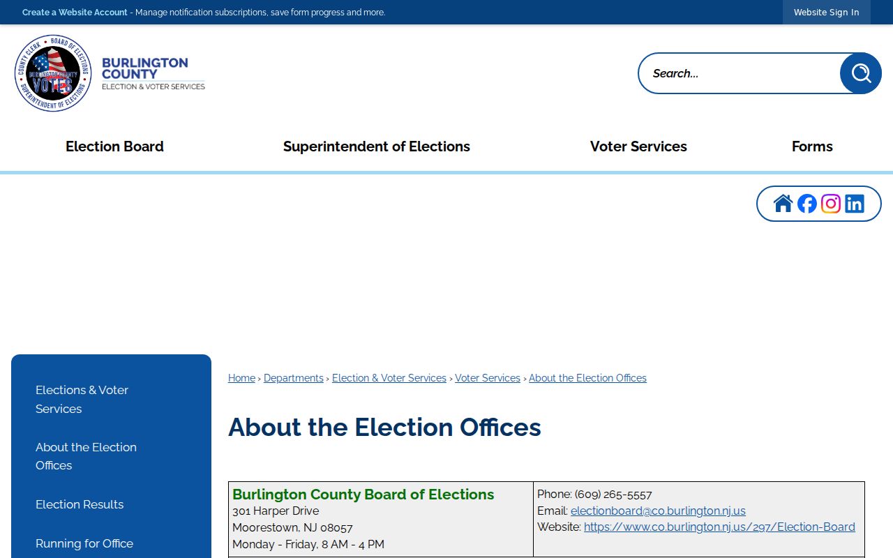 Pemberton Township neighbors reference for Burlington County election offices