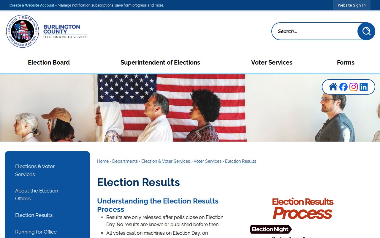 Pemberton Township neighbors reference for Burlington County election results and voter-list requests